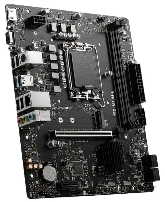 Материнська плата MSI PRO H610M-E (PRO H610M-E) (Socket 1700, Intel H610, Micro-ATX) - фото 3