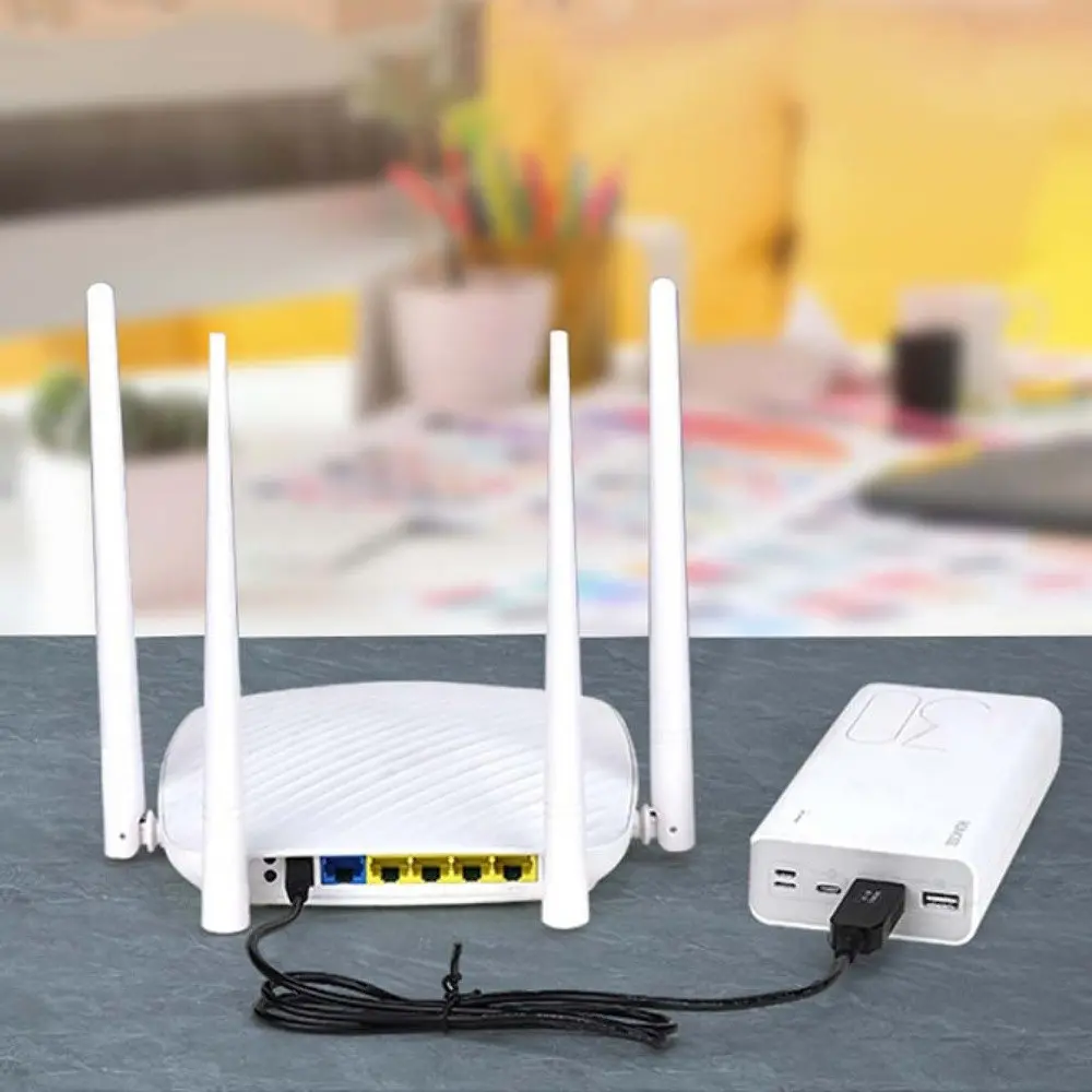 Кабель USB для роутера с преобразователем напряжения 5V-12V USBDC 5.5x2.5 0.5A 1 м черный - фото 2