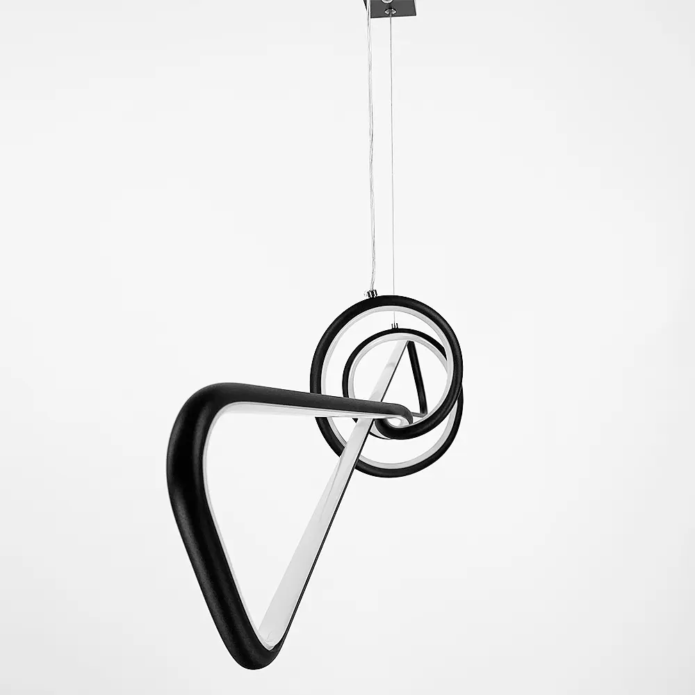 Современная черная люстра AVIZE в двух размерах Line.F Длина 85 см - фото 11