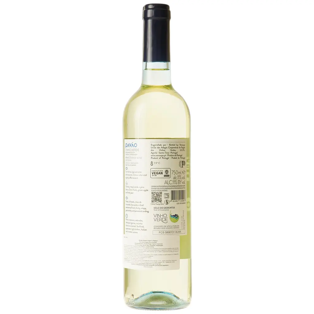 Вино Pavao Vinho Verde Escolha белое полусухое 11% 0.75 л - фото 3