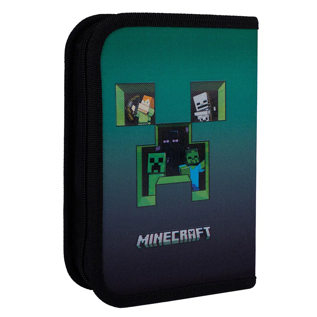 Шкільний пенал твердий одинарний з двома клапанами Yes Minecraft Icons HP-04 - фото 2