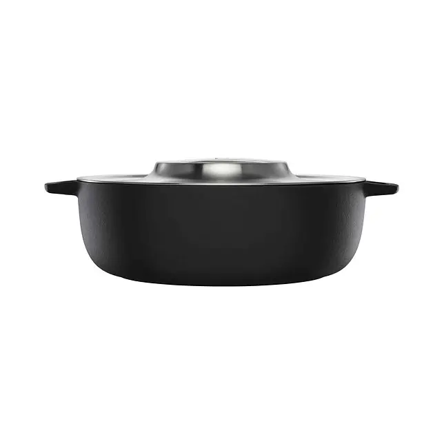 Каструля з кришкою чавунна Fiskars Norden Grill 6 л, 30 см (1066430) - фото 4