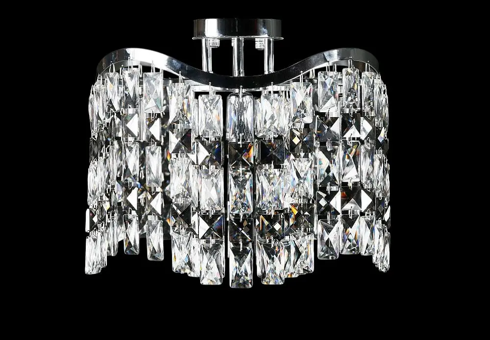Кришталева люстра Splendid-Ray LGH90350/5 (CR) - стельова люстра з витонченим каскадом кришталю та покриттям під хром - фото 2