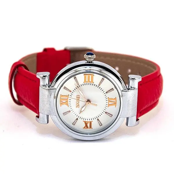 Класичний жіночий годинник Skmei 9075 Elegant (Червоний) - фото 4