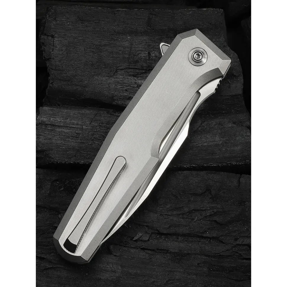 Ніж складаний туристичний Weknife Dressytak (8.6 см) Bohler M390 / Titanium сірий - фото 11
