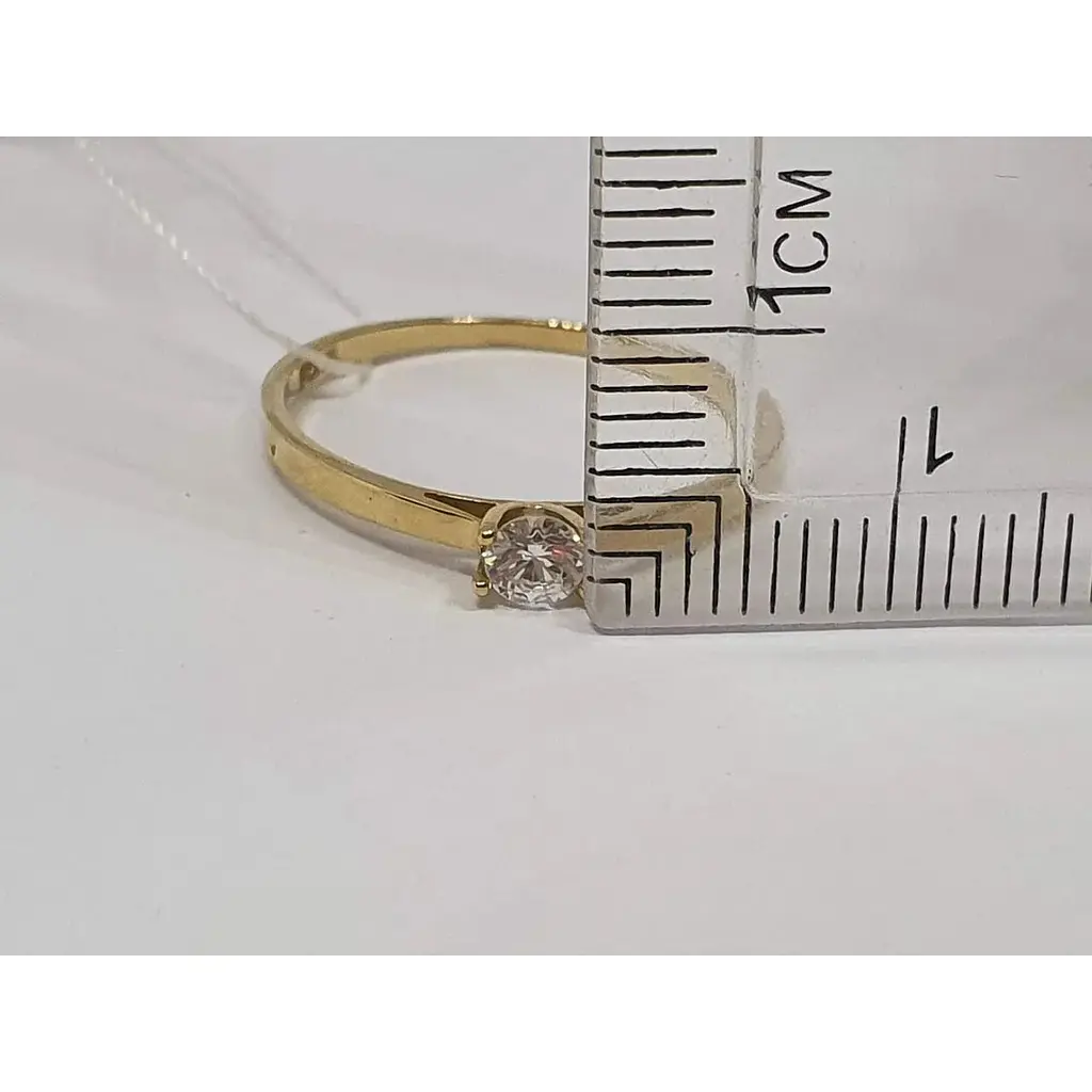 Золота каблучка на заручини Імперія золота з фіанітом. КВ1126ЛИ 17,5 - фото 4