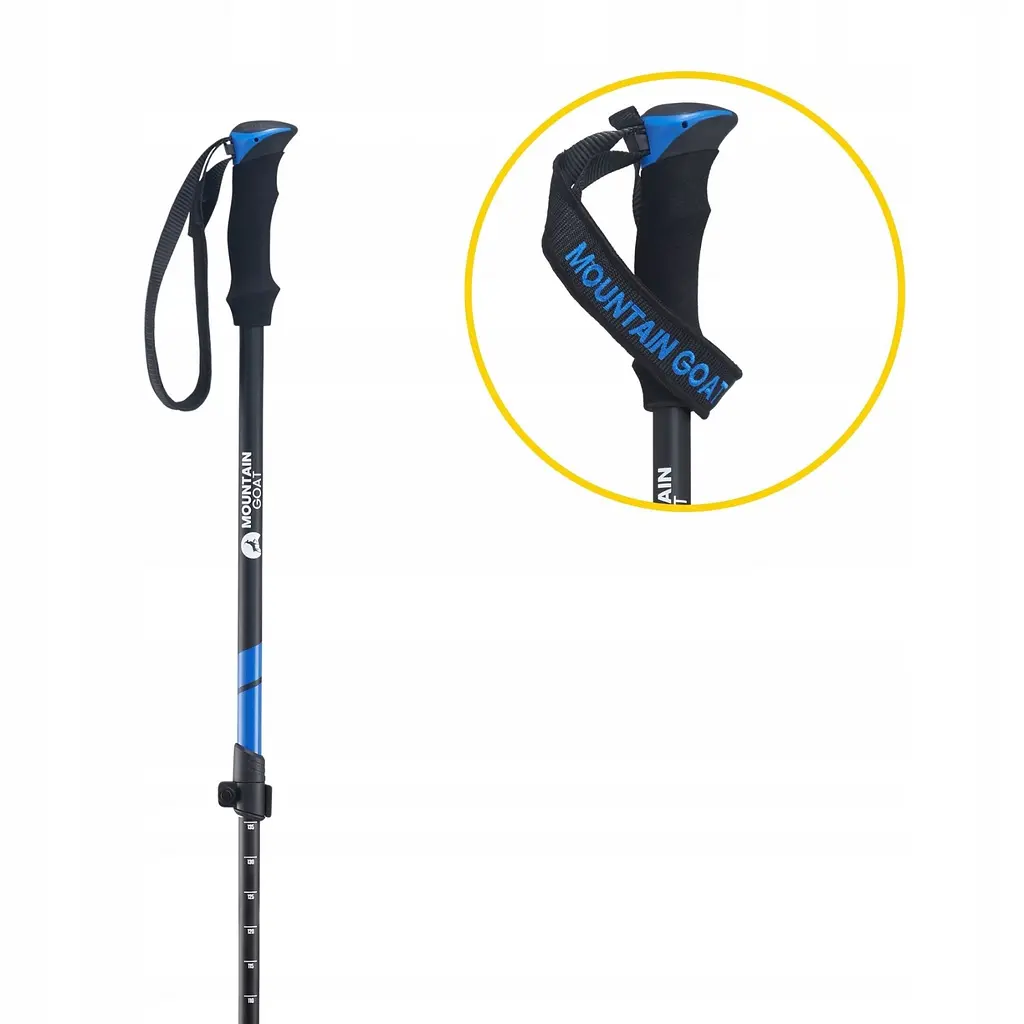 Трекінгові палиці Mountain Goat Peak+ 60-135 см MG0005 Black/Blue (P-5907739318268) - фото 4