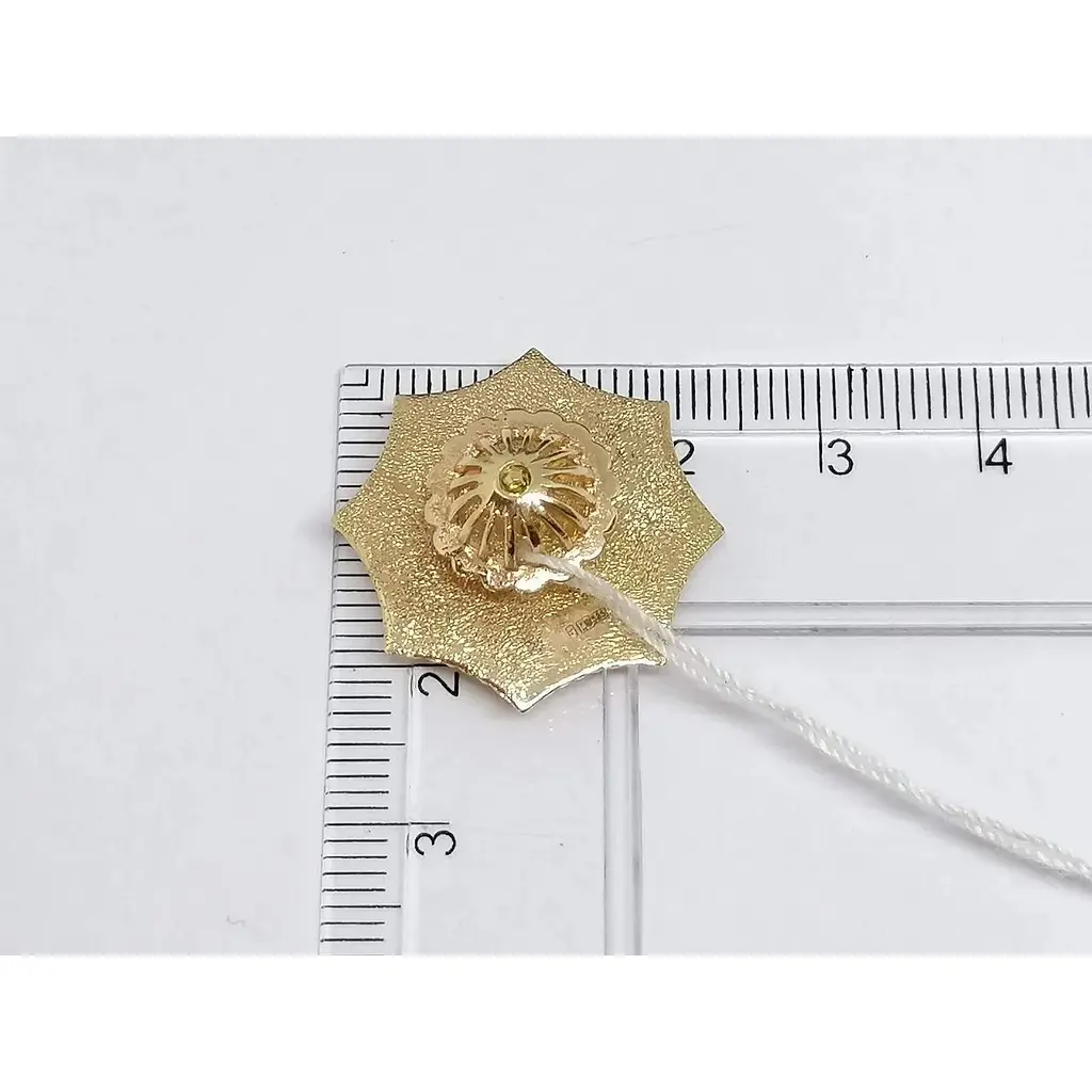 Золотий значок Родинні коштовності Тризуб з фіанітами. 160033 - фото 3