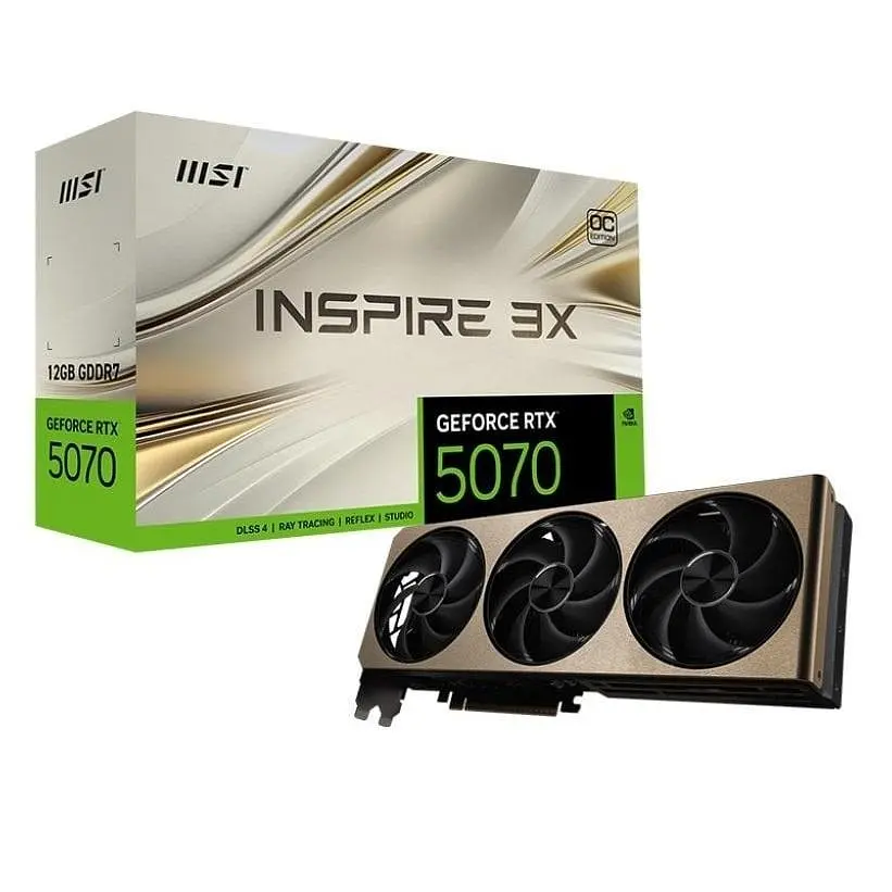 Відеокарта MSI RTX 5070 12G INSPIRE 3X OC (RTX 5070 12G INSPIRE 3X OC) (GDDR7, 192 bit, PCI-E v5.0 x16) - фото 8