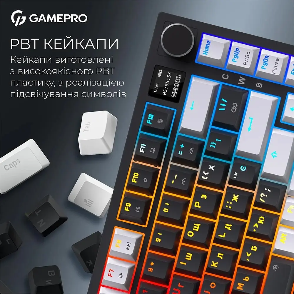 Клавіатура бездротова GamePro Asgard Valhalla Pro Black (MK160B-D-Pro) - фото 8