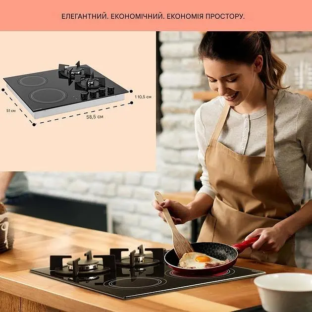 Варочная поверхность газовая + электрическая Klarstein MultiChef 4 (10036337) - фото 7