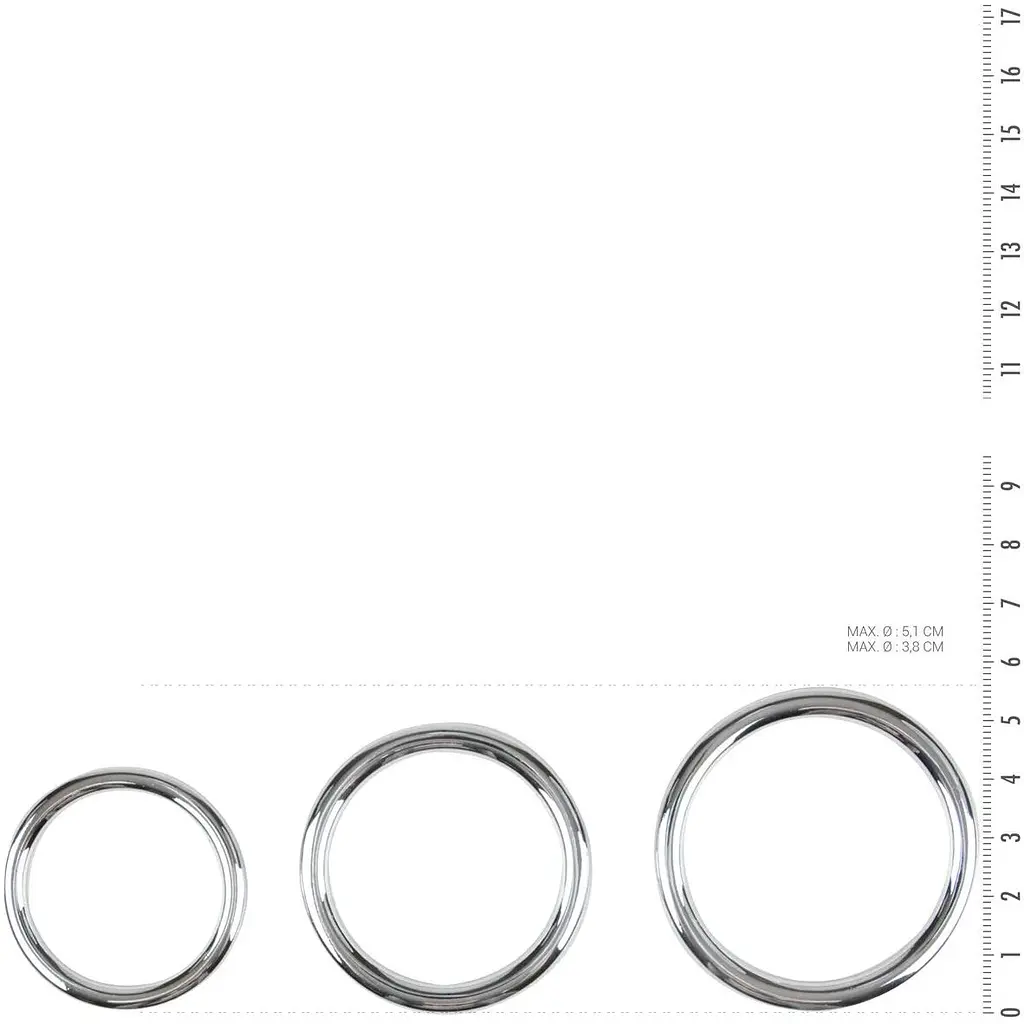 Набор эрекционных колец Sinner Gear Unbendable - Cock/Ball Ring & Glans Ring Set - фото 3