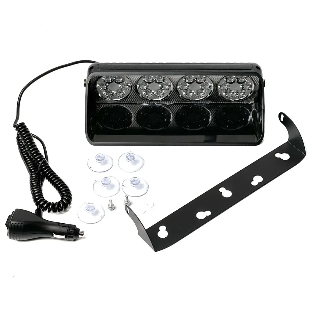 Страбоскоп Світлодіодний 12-24V LED 24 шт. DRL 280x140x70 мм Червоно-Синій (KING S24) - фото 3