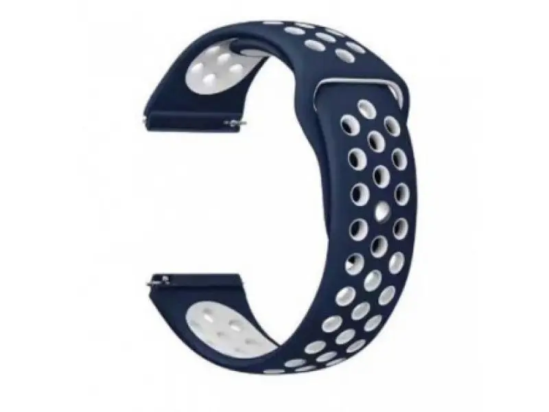 Ремінець BeCover Nike Style for Xiaomi Amazfit Bip/Bip Lite/Bip S Lite/GTR 42mm/GTS/TicWatch S2/TicWatch E Blue-White (705707) - фото 3