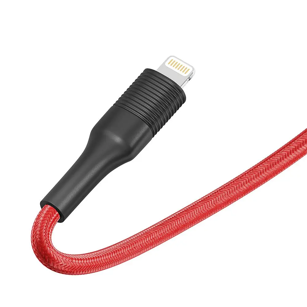 Кабель для зарядки и обмена данными USB Ridea RC-ST74 StablePro 12W 5V/2.4A USB-Lightning 1 м Красно-черный - фото 5