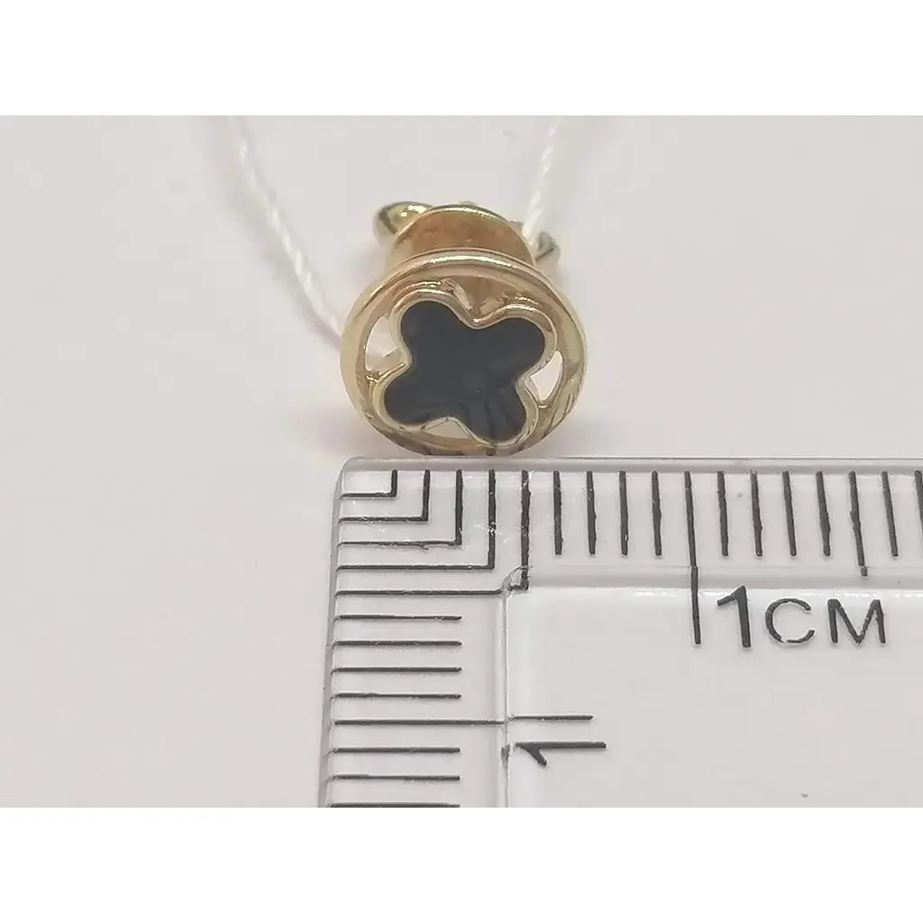 Золотые серьги-пуссеты Favoritum с эмалью. 210662 - фото 5