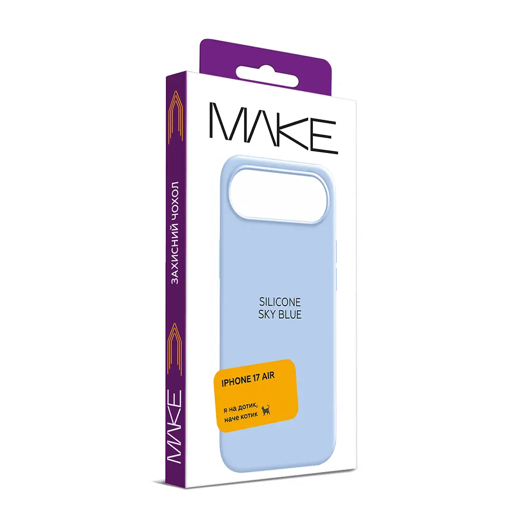 Чохол MAKE Apple iPhone 17 Air Silicone Sky Blue - фото 2