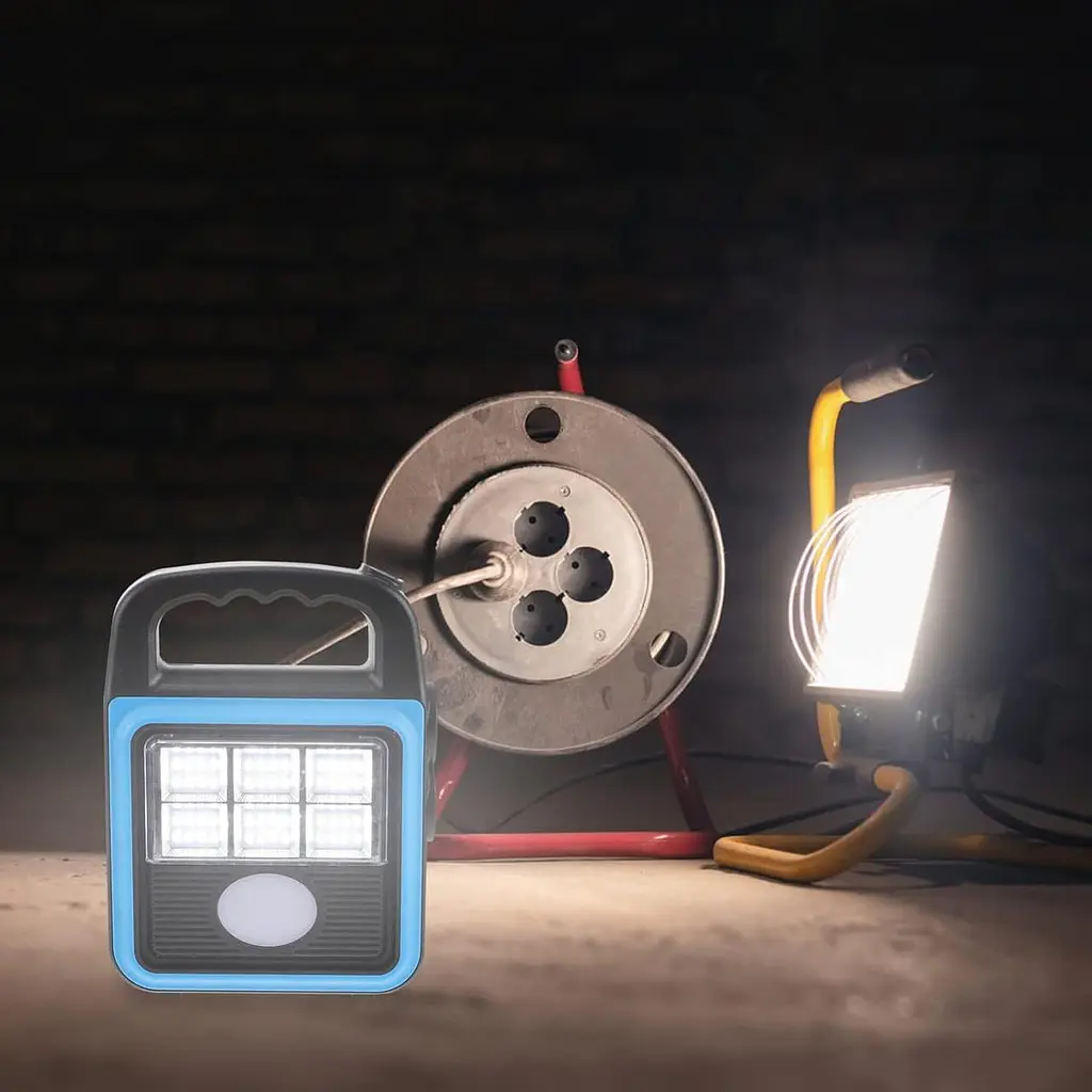 Фонарь-прожектор USB з сонячною панеллю та павербанком Solar LED light HS-8020 - фото 2