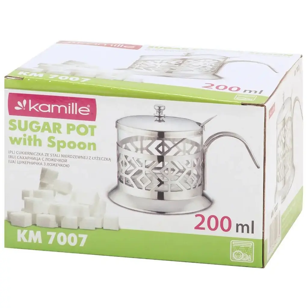 Цукорниця Kamille з ложечкою і кришкою 200 мл (KM-7007) - фото 6