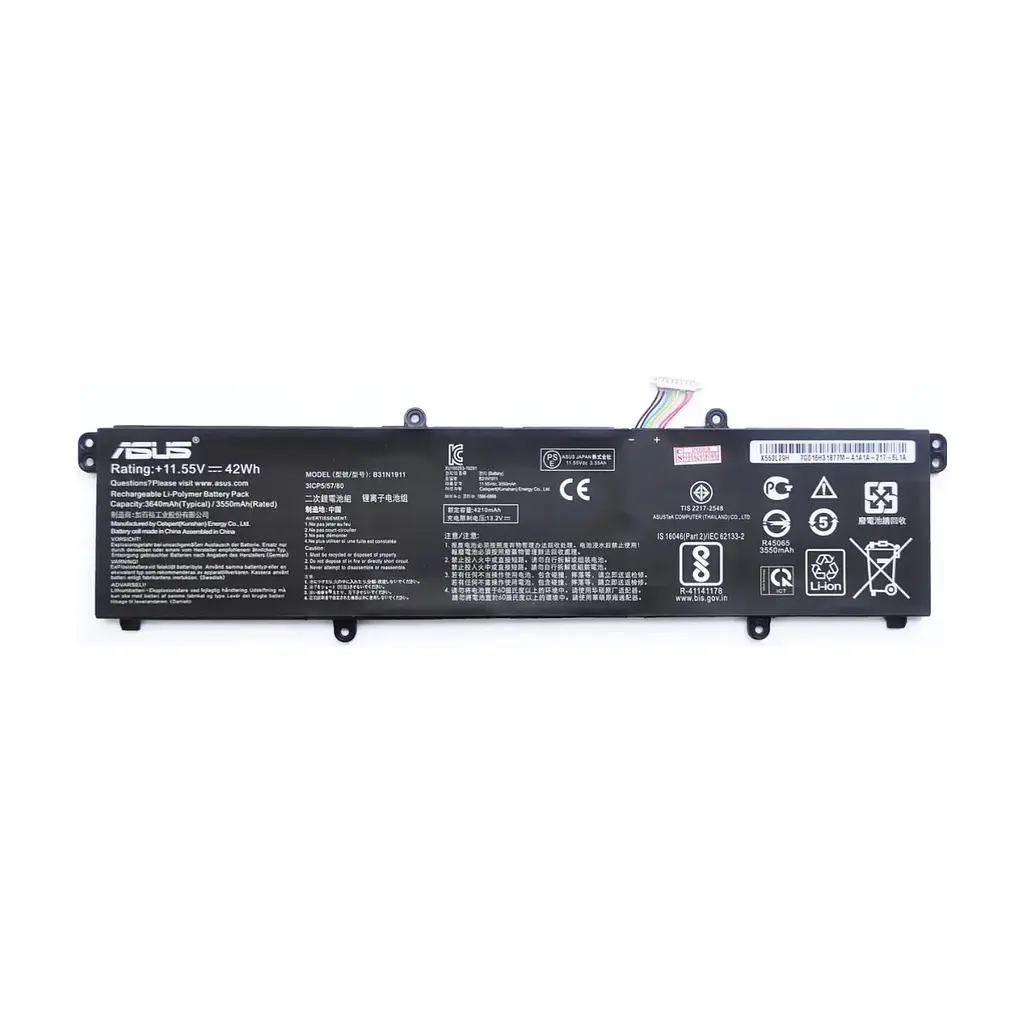 Акумулятор до ноутбука ASUS X413 B31N1911, 3640mAh (42Wh), 3cell, 11.55V, Li-ion (A47797)