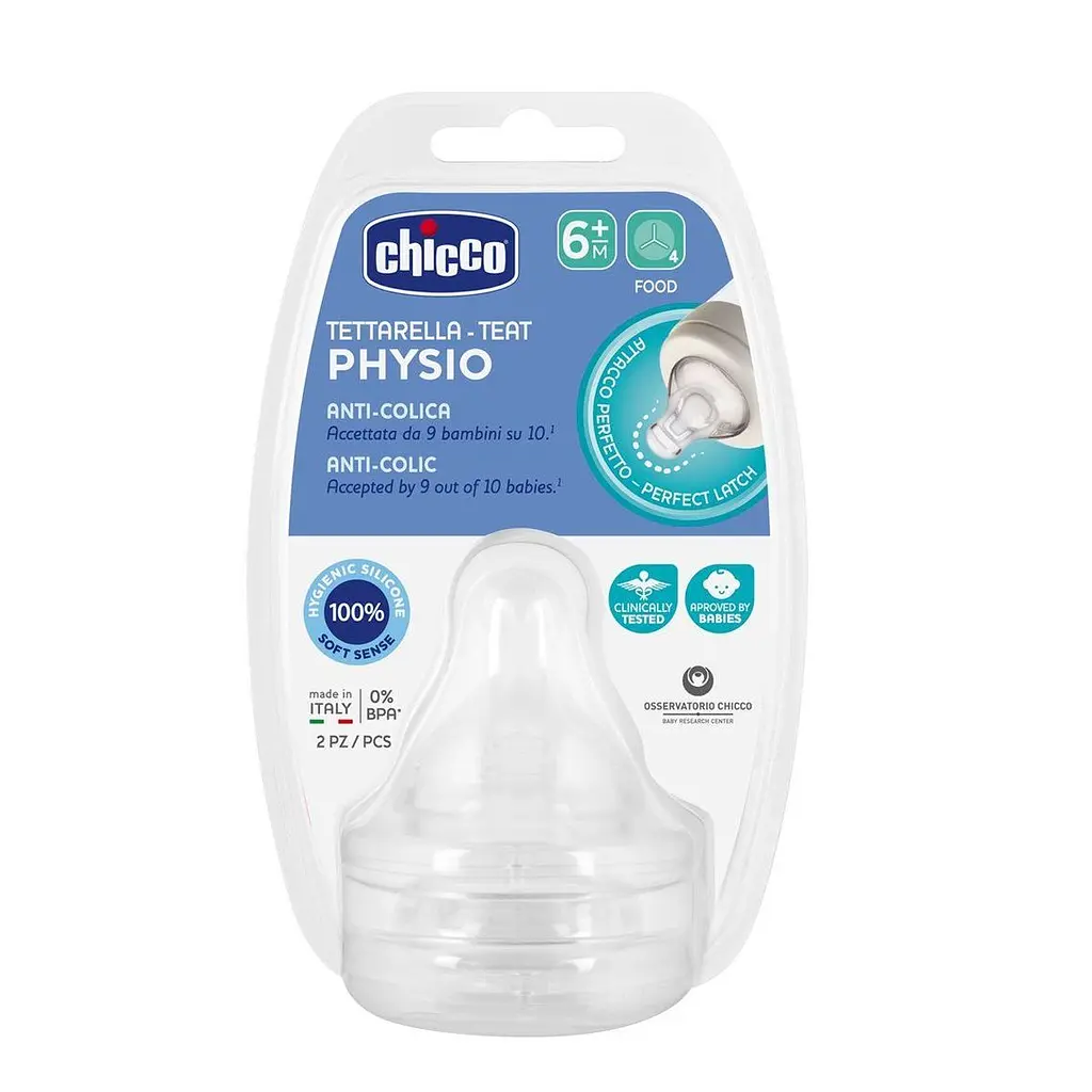 Соска Chicco Physio, силикон, для каш, 6м+, 2 шт. (20347.00) - фото 2