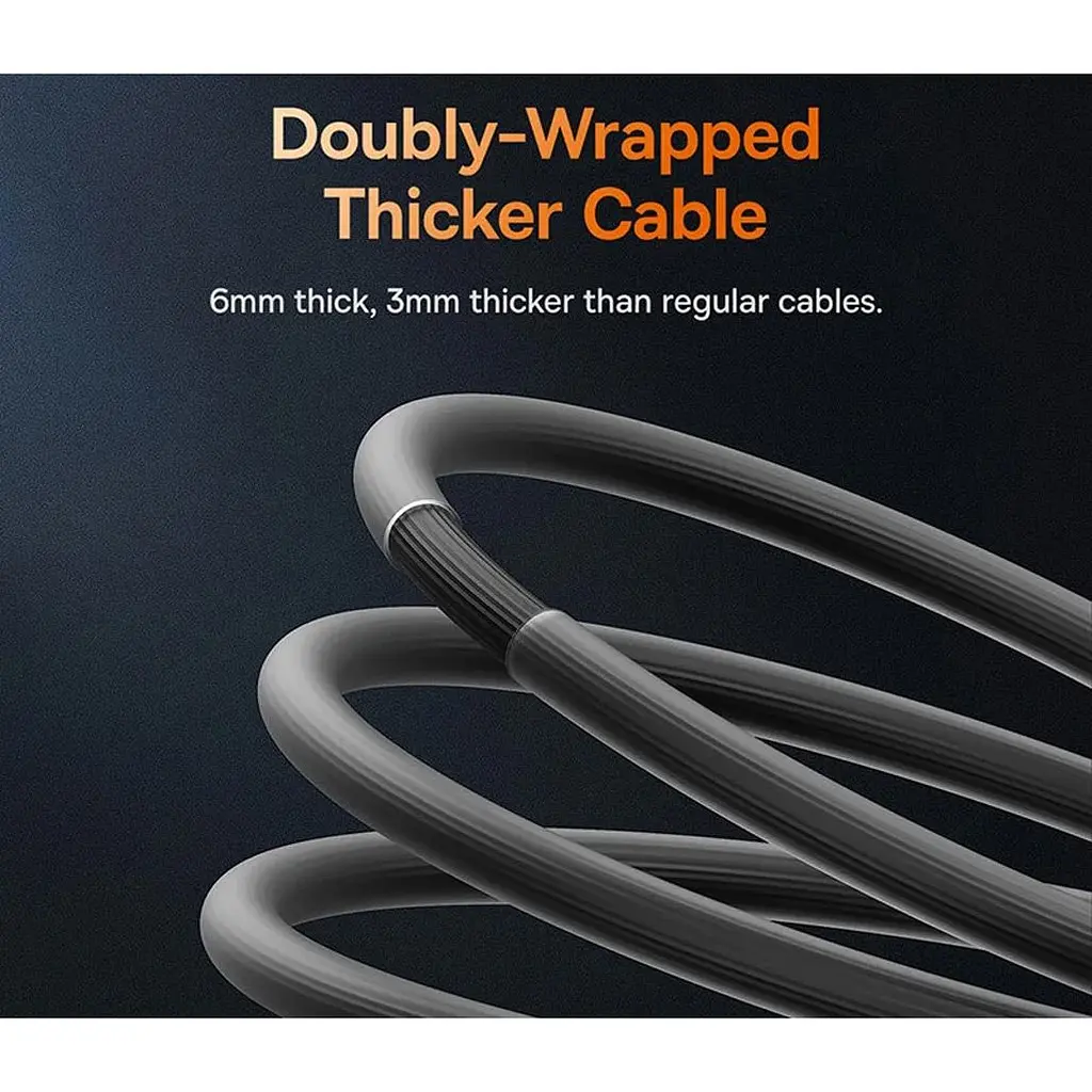 Кабель Baseus CoolPlay Series USB-C to USB-C 100W 2m Black [CAKW000301] [128055] - фото 6