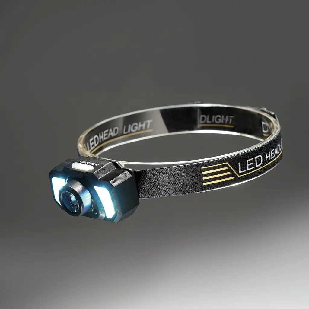 Фонарик налобный аккумуляторный Tiross TS-1962 с креплением, USB зарядка 1 шт. черный (TS-1962) - фото 2