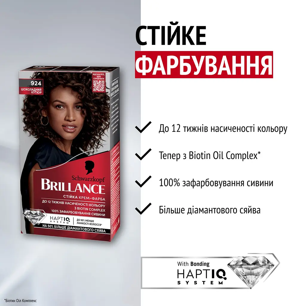 Фарба для волосся Schwarzkopf Brillance відтінок 924 шоколадний кутюр 142.5 мл - фото 4