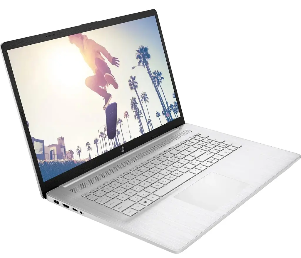 Ноутбук HP 17-cp3002ua 17.3' FHD IPS AG, AMD R7-7730U, 16GB, F512GB, UMA, DOS, сріблястий (826W9EA) - фото 2