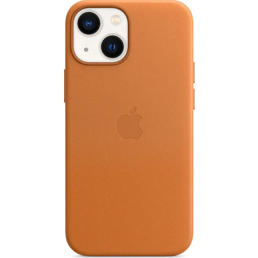 Чохол Leather Case with MagSafe для Apple iPhone 14 Golden Brown AAA [76978] - фото 3