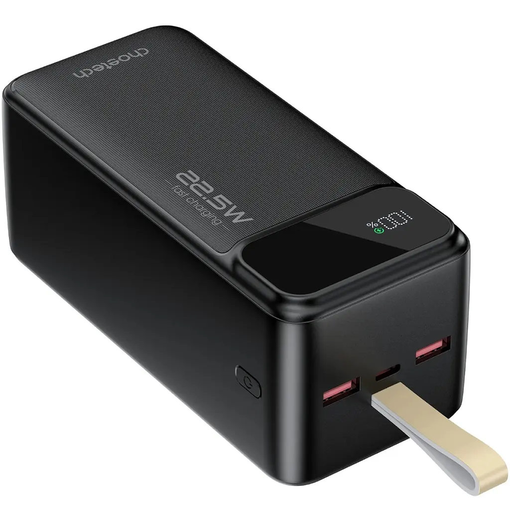 УМБ Choetech 50000mAh, 22,5W PD QC3.0, USB-C In/out, 2xUSB-A Li-pol чорна - фото 2