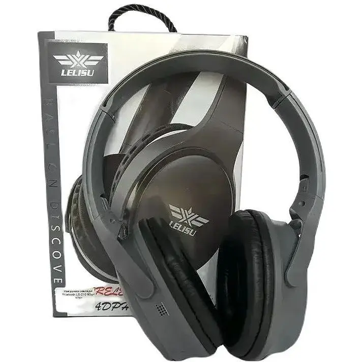 Бездротові навушники Lelisu LS-210 Bluetooth з функцією плеєра Grey - фото 5