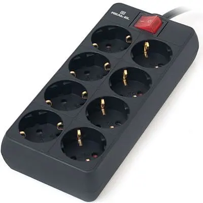 Мережевий фільтр живлення REAL-EL RS-8 Protect 5m, black (EL122300024) - фото 2