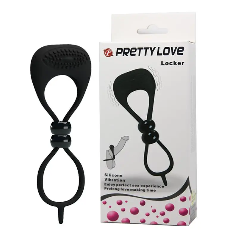 Віброкільце Pretty Love Locker 15.6 см чорний - фото 7