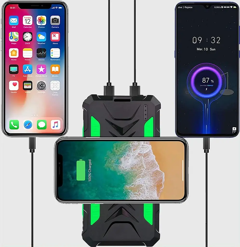 Зарядное устройство на солнечных батареях IBattery S26W 20000mah с фонариком и беспроводной зарядкой - фото 5