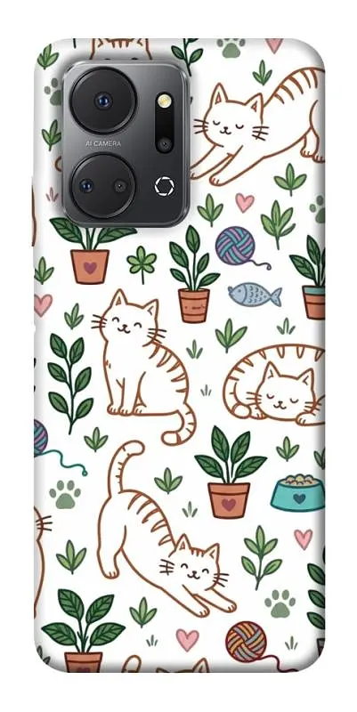 TPU чохол Demsky Cats pattern для Huawei Honor X7a