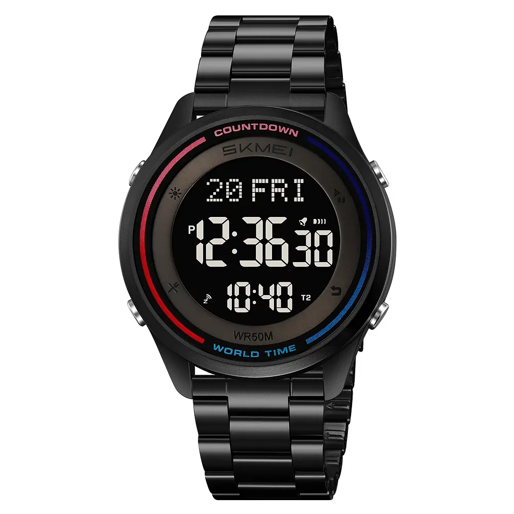 Чоловічий наручний годинник 2412SBK Black Steel Skmei acs0029935