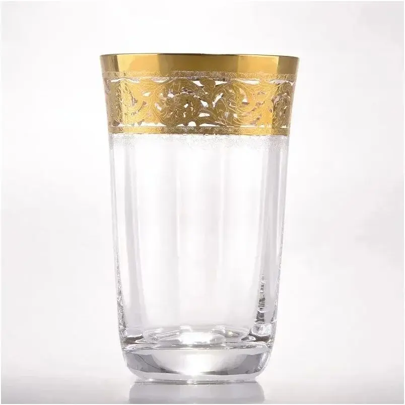 Набір склянок для напоїв Lora Версаль 315 мл 6 шт. Gold NGC31SETGLASS - фото 2