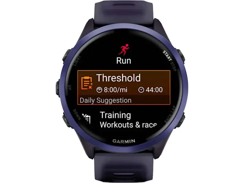 Смарт-годинник Garmin Forerunner 570 47mm Indigo Aluminium w. Translucent Imperial Purple/Indigo Band (010-02971-02) - фото 4