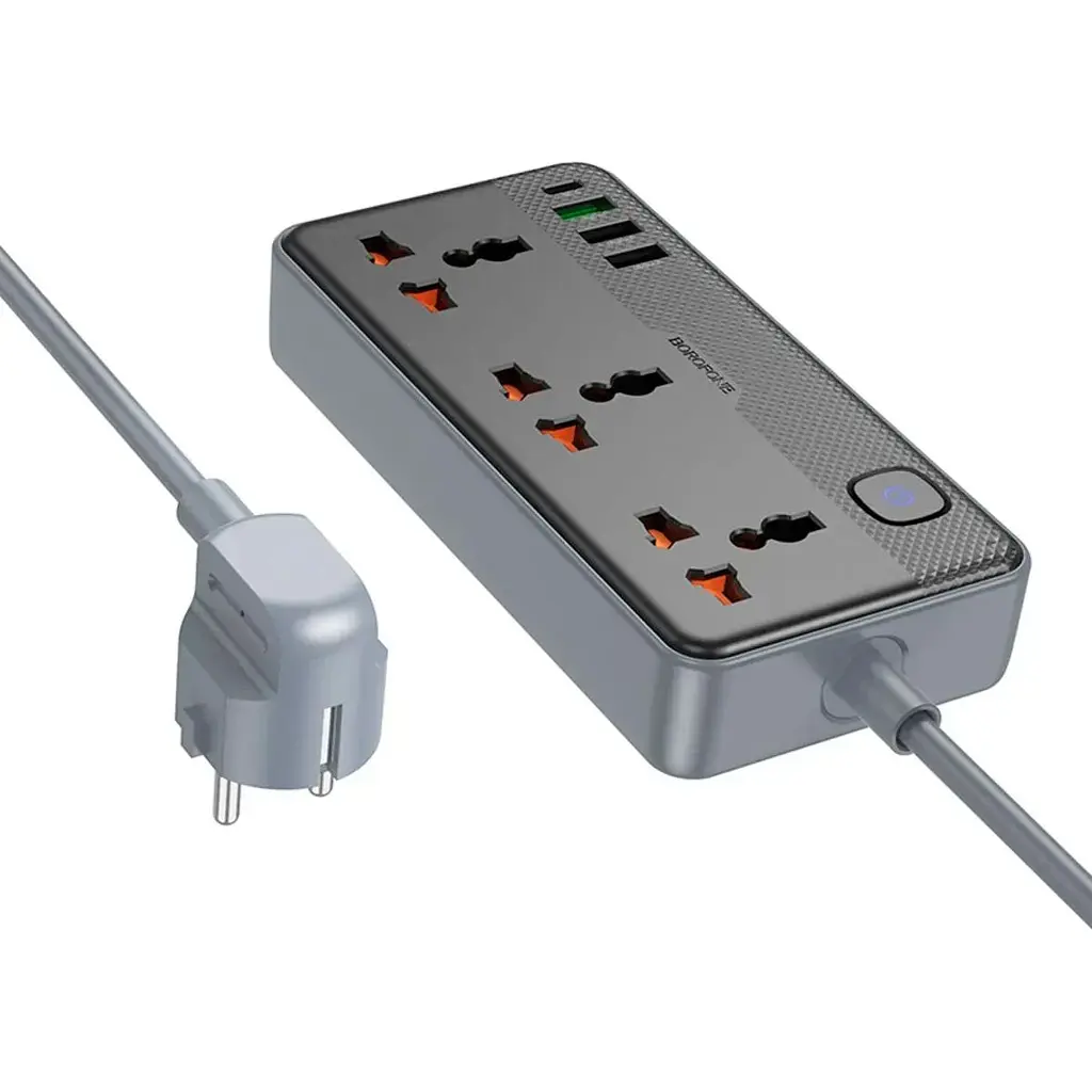 Мережевий фільтр Borofone BAC3A Roy Black [6941991111464] [133993] - фото 3