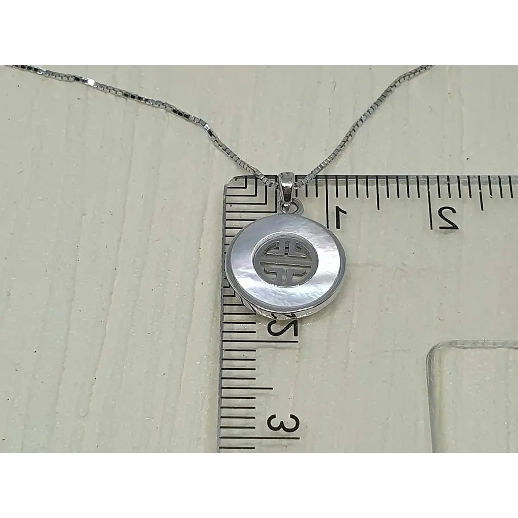 Срібне кольє Аметист з перламутром 1251390 - фото 4