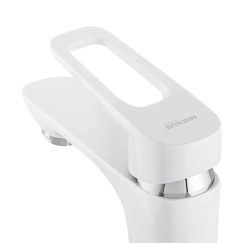 Змішувач для умивальника Mixxus Nevada 001 Nut white MI5798 Білий матовий - фото 2