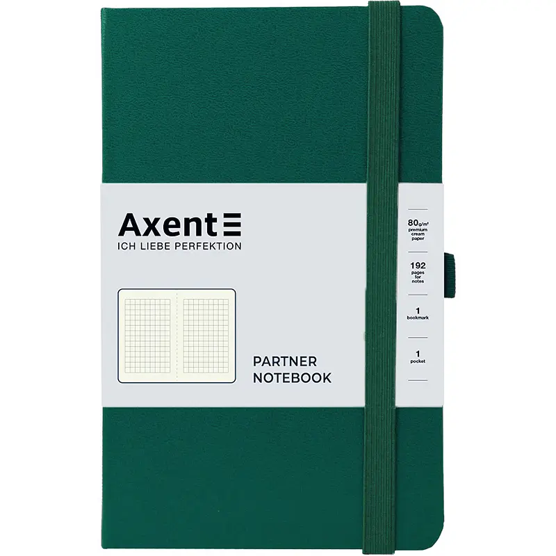 Книга записная Axent Partner A5- в клетку 96 листов зеленый лес (8201-61-A) - фото 5