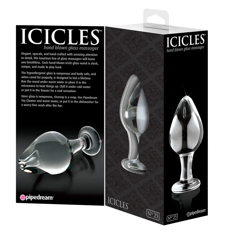 Анальна пробка Icicles No. 25 прозора - фото 4