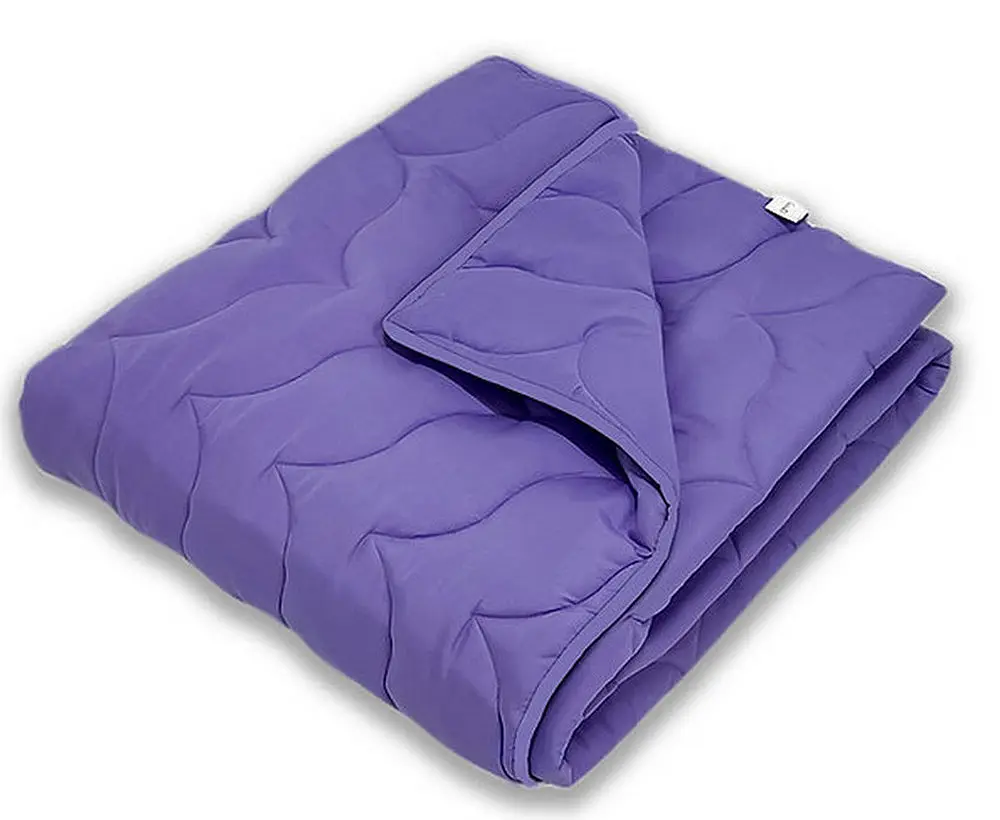 Ковдра зимова ArCloud Floral Lavander 140*205 у сумці + подушка з кантом ArCloud Floral Lavander 50*70 у сумці + постільна білизна LARA бязь полуторна модель на вибір - фото 5