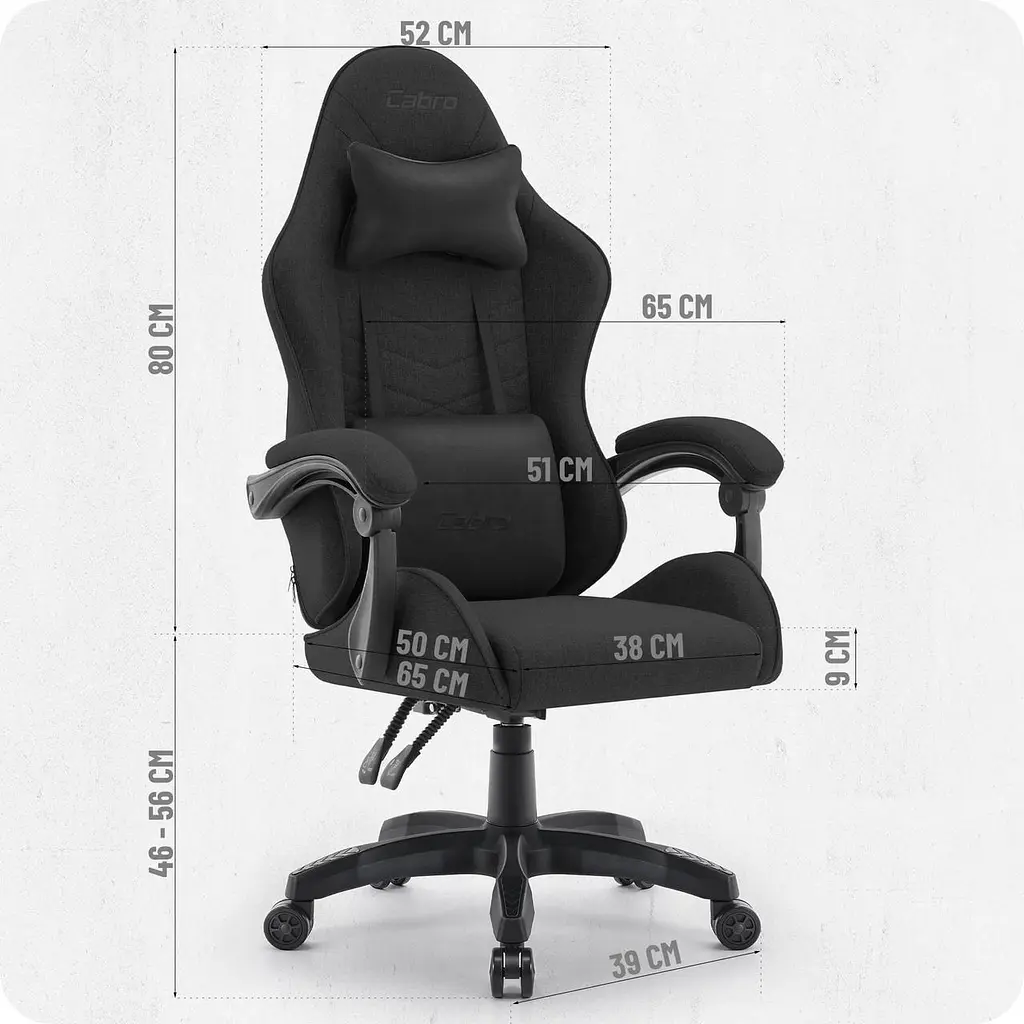 Кресло Cabro C500 Black ткань - фото 10