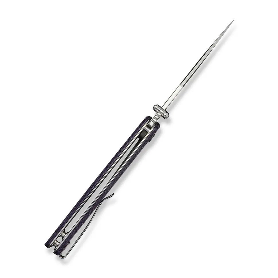 Ніж складаний туристичний Sencut Vyrce (8.9 см) D2 / Canvas Micarta фіолетовий - фото 6