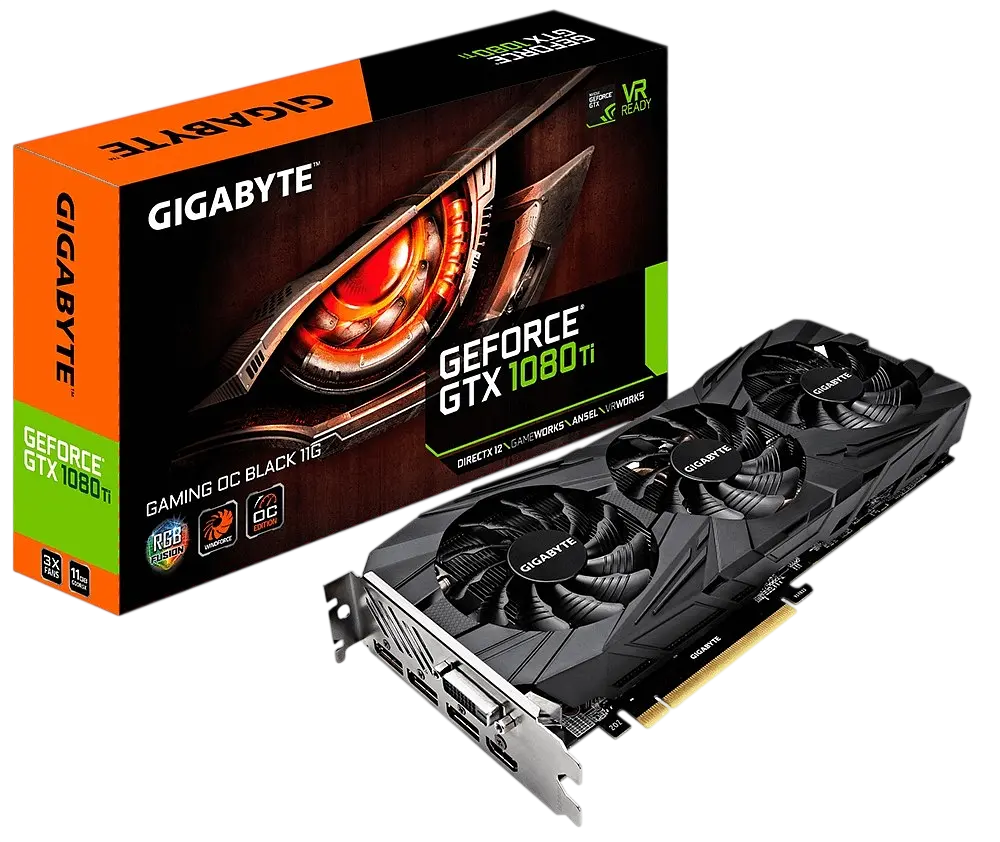 Відеокарта GeForce GTX 1080 Ti 11GB Gigabyte Gaming OC Black (GV-N108TGAMINGOC BLACK-11GD) Б/В - фото 4