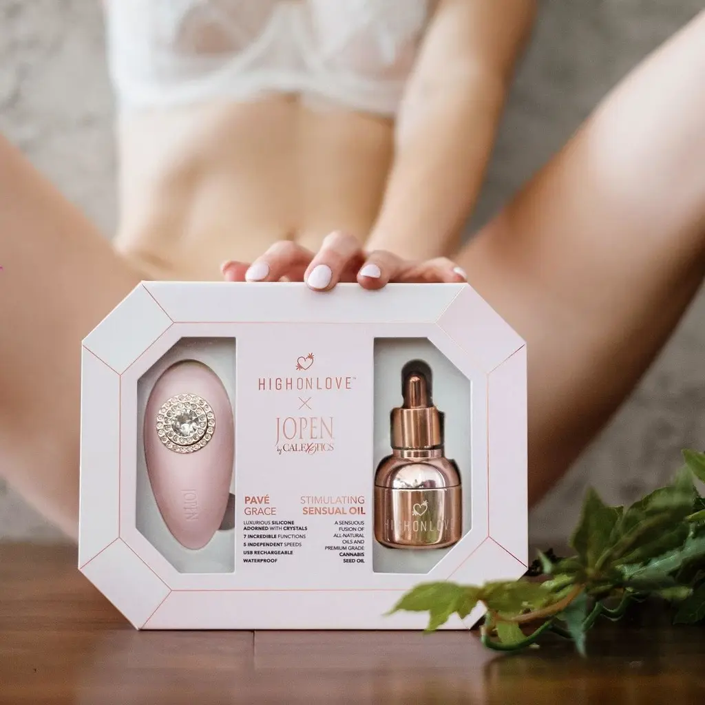 Подарунковий набір HighOnLove & JOPEN: Objects of Desire (краплі для клітора і вібратор з кристалами) - фото 3