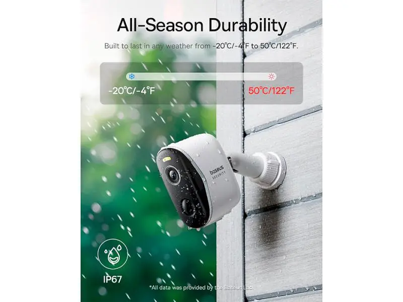 IP-камера відеоспостереження BASEUS Security N1 Outdoor Camera 2K White (S0ST002130) - фото 8